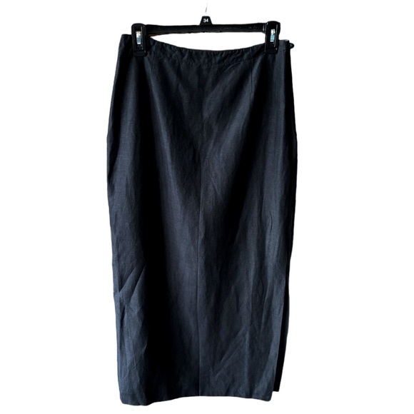 Monsoon Silk Maxi Skirt Navy Size 8 - Picture 12 of 13